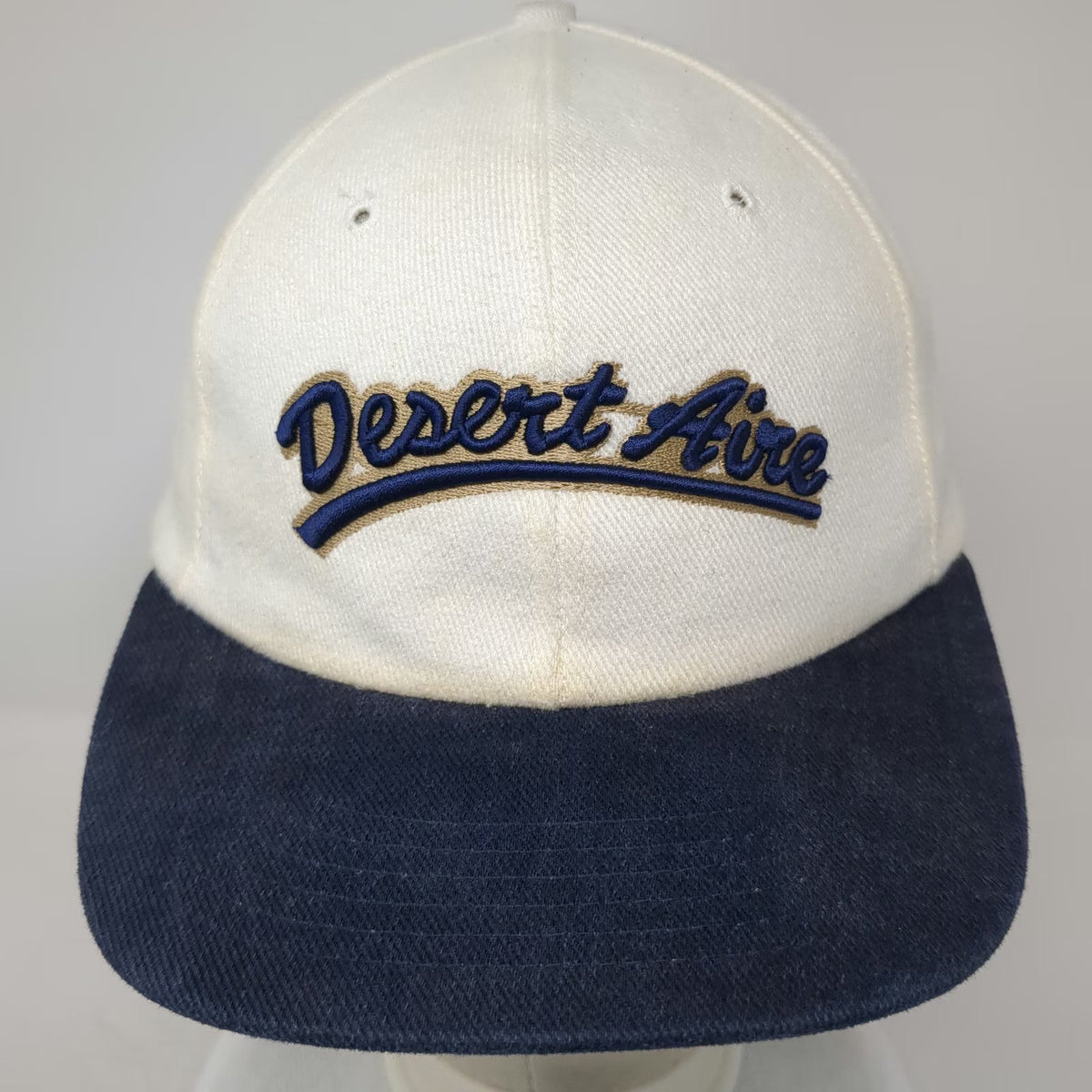 Texace Desert Aire Baseball Cap White Blue Gold OSFM Hat Made in USA Slideback