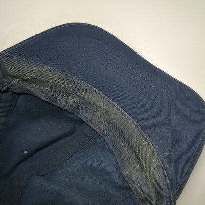 Woolrich Baseball Cap Blue Gold One Size Slideback Cotton Strap Curved Brim Hat