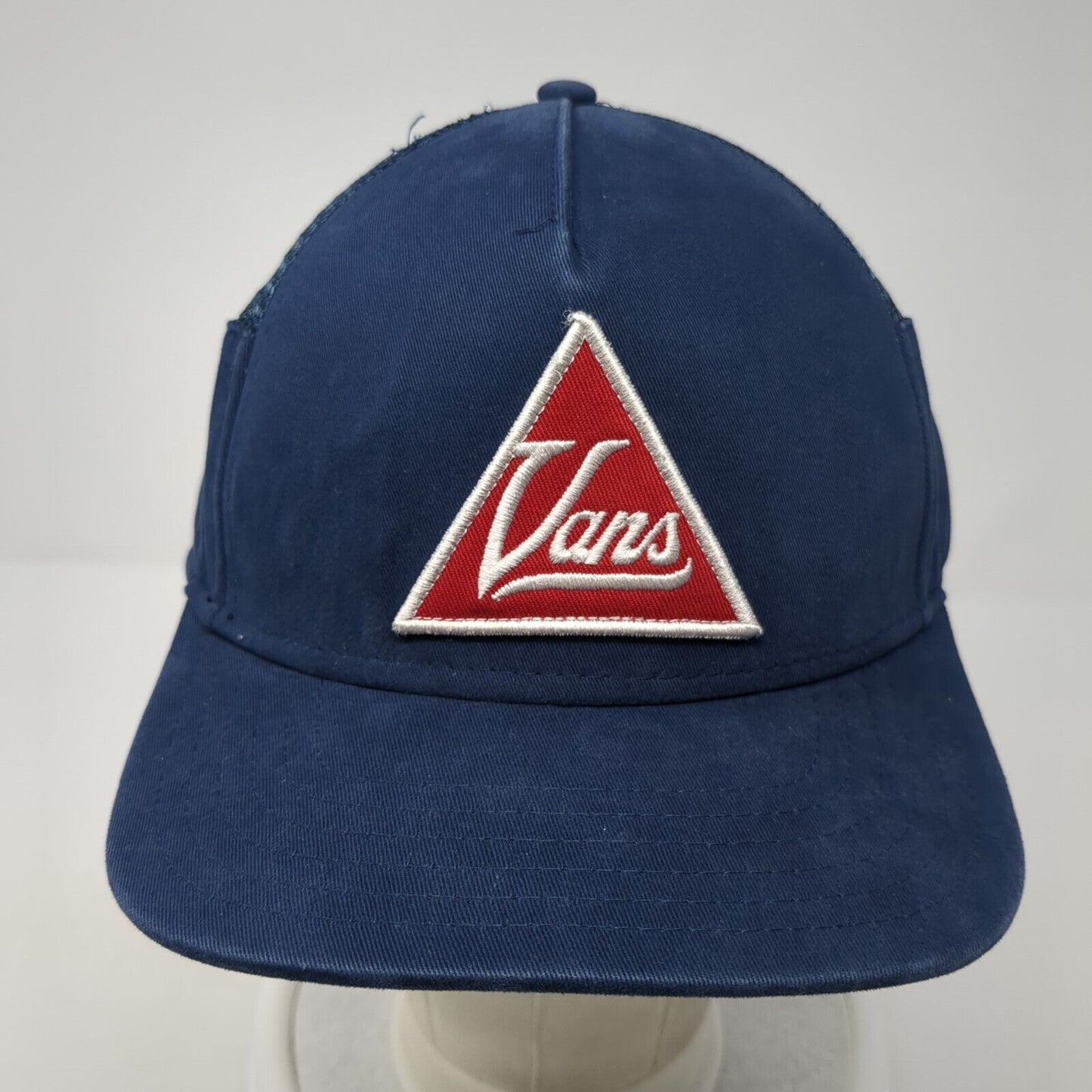 Vans Patch Snapback Hat Blue One Size Adjustable Mesh Trim Outdoor