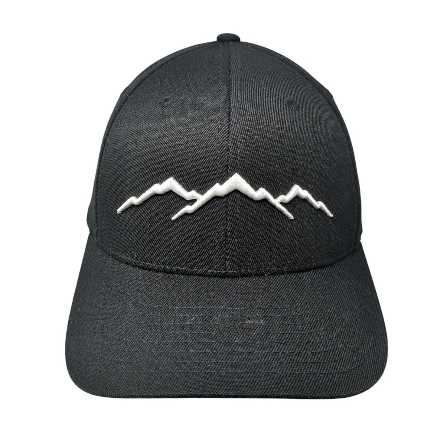 Mountain Fitted Hat Black L/XL Flexfit Embroidered PRO 585 Richardson