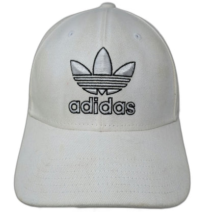 Adidas Baseball Cap White One Size Trefoil Logo Snapback Embroidered Cotton Hat