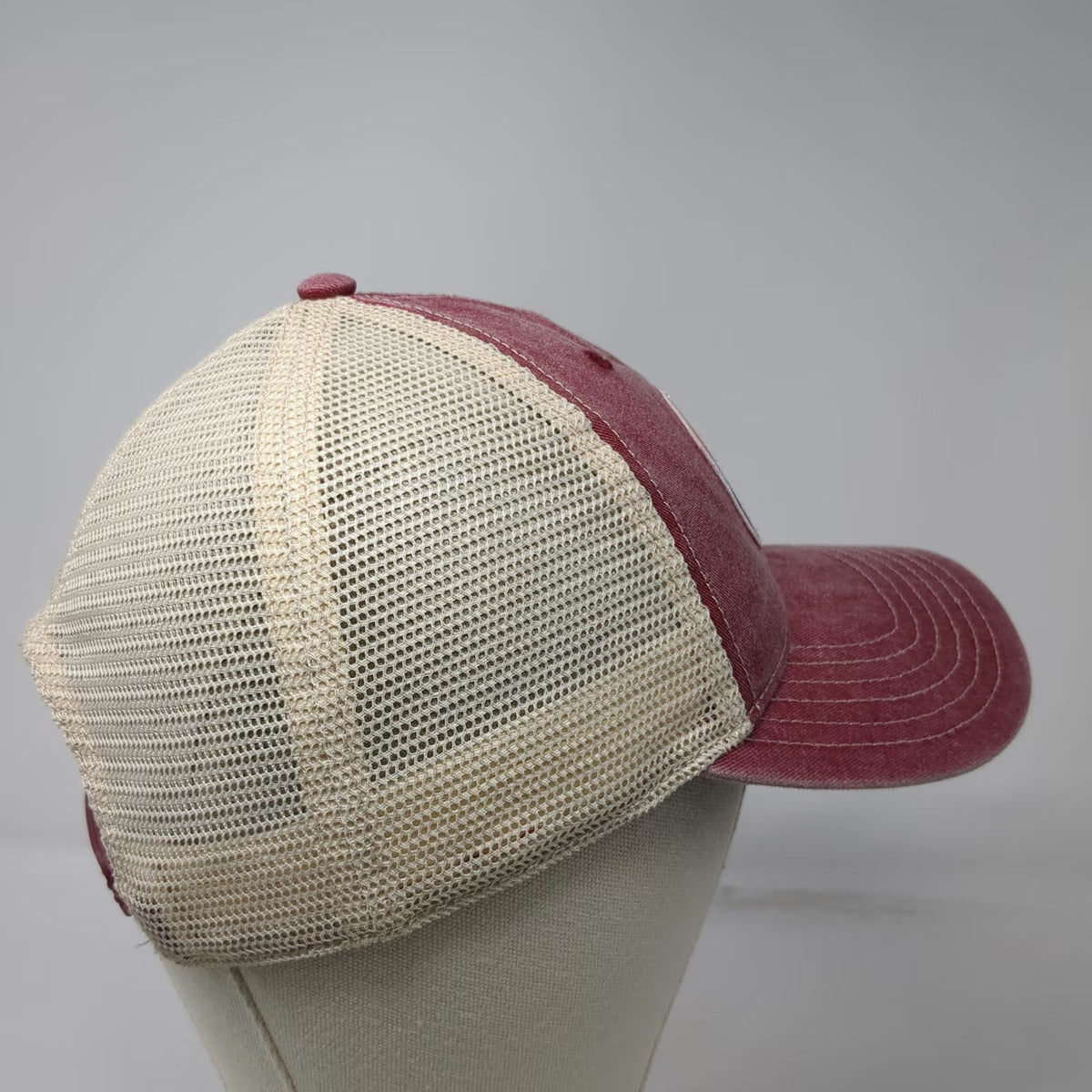 Cap America Trucker Hat Red One Size University of Montana Family Weekend Mesh