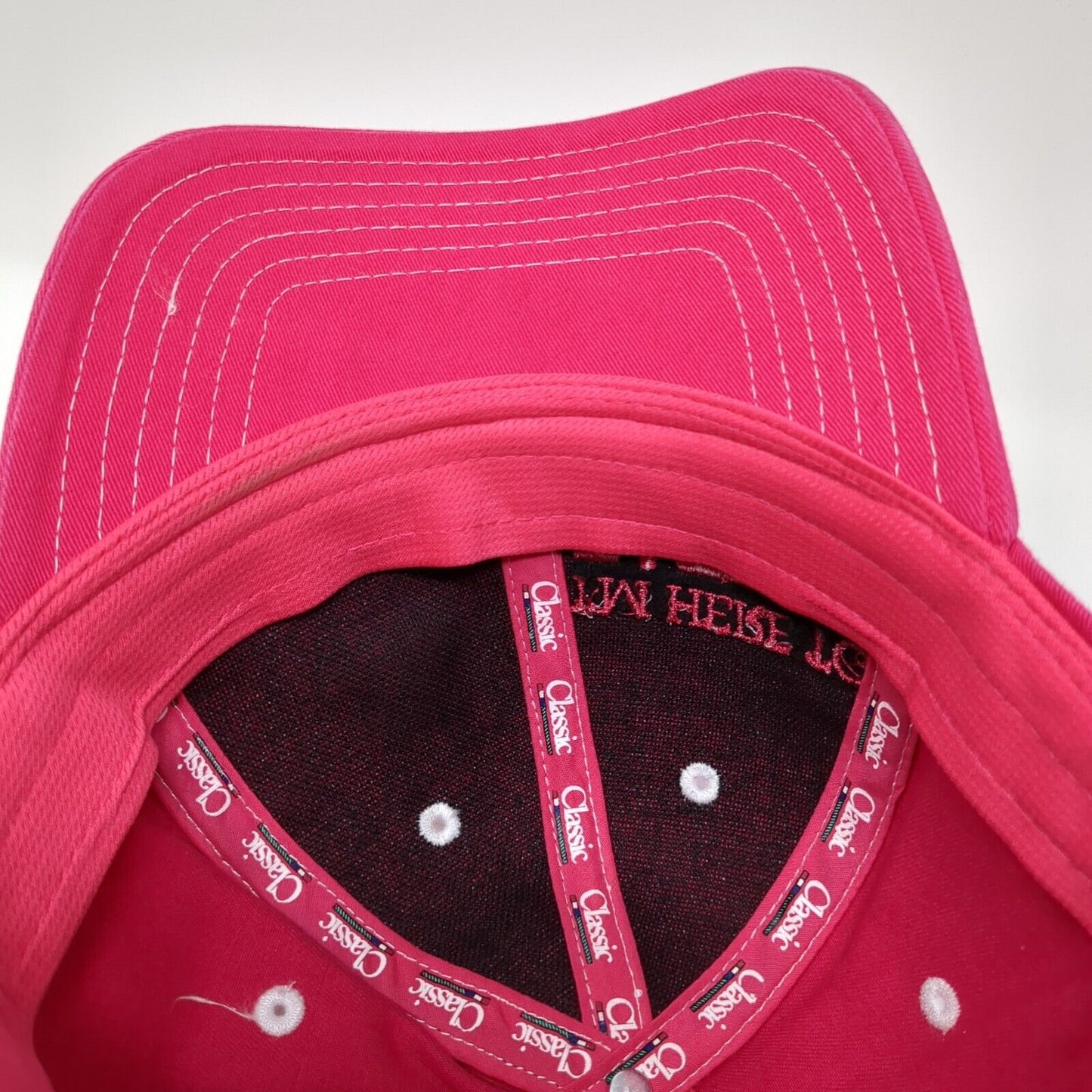 I'm Here To Win How 'Bout You? Strapback Hat Pink One Size Adjustable Classic