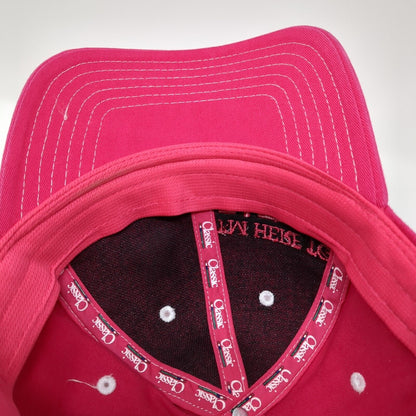 I'm Here To Win How 'Bout You? Strapback Hat Pink One Size Adjustable Classic