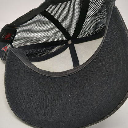 Pacific Headwear Trucker Hat Black OSFM Whiskey Bent Denim Patch Texas Snapback