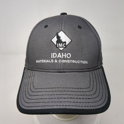 Idaho Materials & Construction Strapback Hat Gray OS Adjustable Embroidered Otto