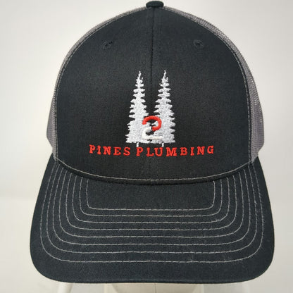 Richardson Trucker Hat Black One Size Pines Plumbing Mesh Snapback Style 112