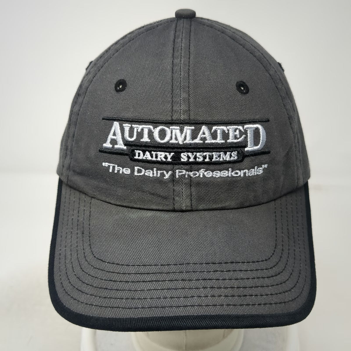 Port Authority Baseball Cap Gray One Size Automated Dairy Systems Strapback Hat