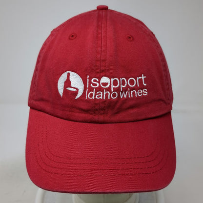 Alternative Baseball Cap Red One Size i support Idaho wines Hat Slideback Cotton