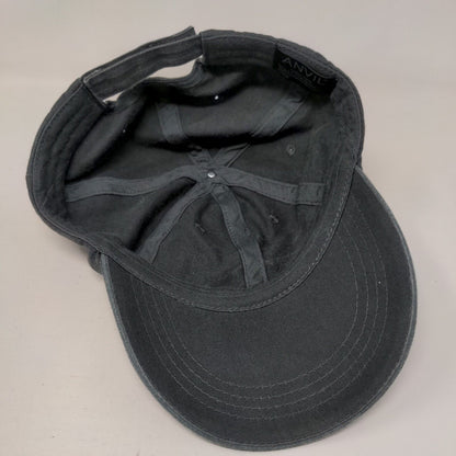 Wander Strapback Hat Gray One Size Adjustable Vented Holes 6 Panel Anvil Cotton