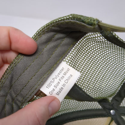 CORE Snapback Trucker Hat Green One Size Adjustable Mesh Back Rope Polyester