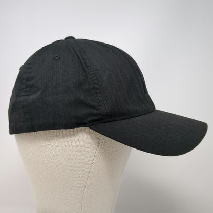 Hurley Baseball Cap Black One Size Flexfit Tonal Logo Curved Brim Textured Hat