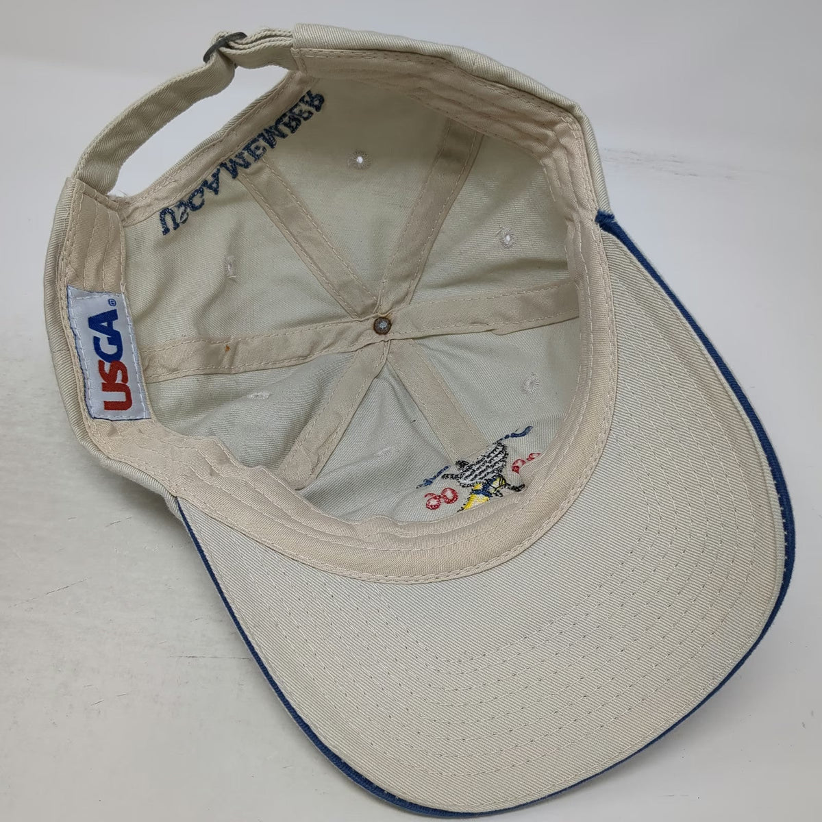 USGA Baseball Cap Beige OSFM 2006 US Open Winged Foot Member Golf Hat Strapback