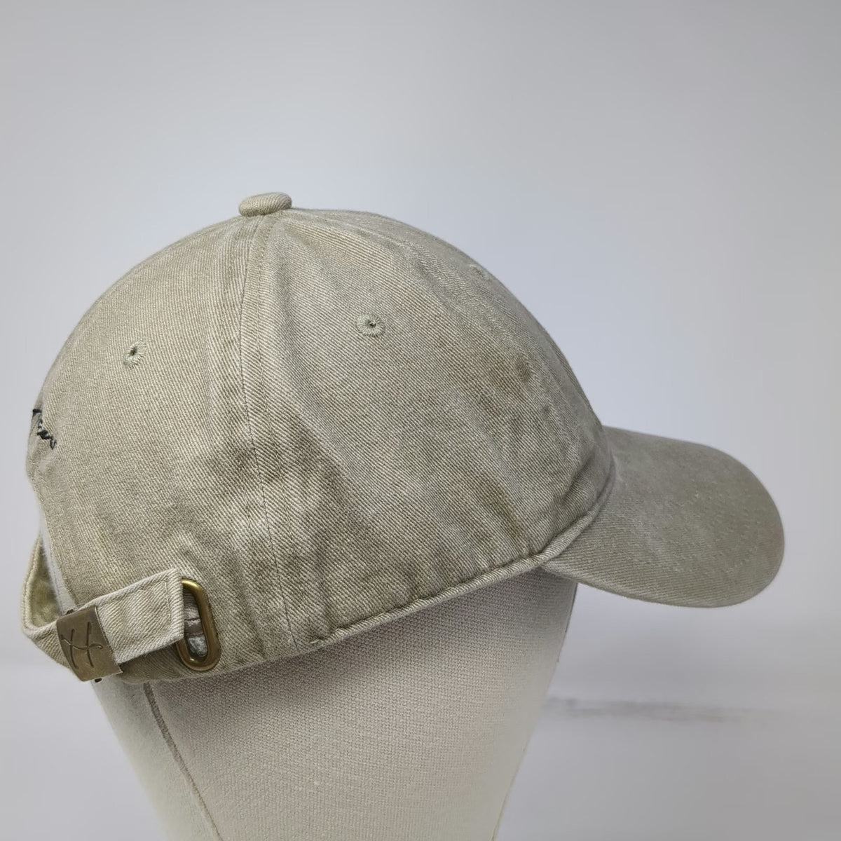 Atticus Baseball Cap Beige One Size Stay Wild Script Embroidered Hat Slideback