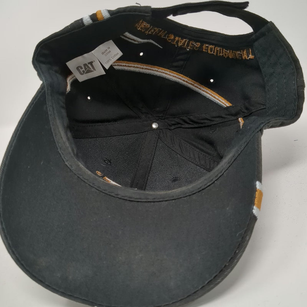 CAT Baseball Cap Black One Size Strapback Western States Equipment Logo Hat