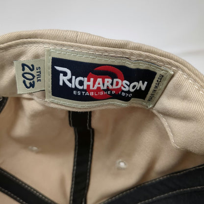 Richardson Baseball Cap Beige One Size Farm Bureau Ins. Logo Contrast Brim Hat