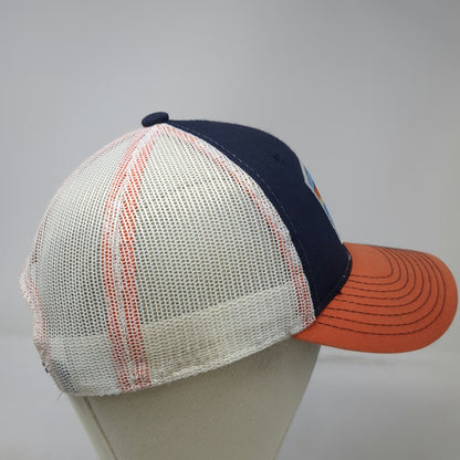 Trucker Hat Blue Orange White One Size Cascade Raft Kayak Idaho Mountain Patch