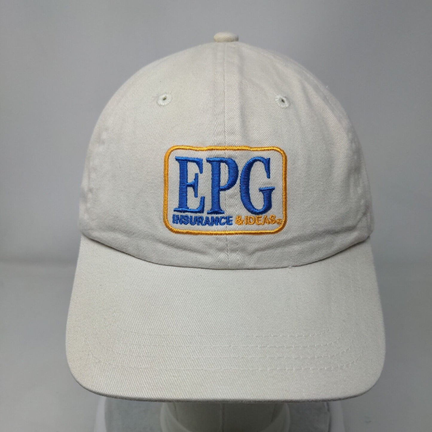 EPG Insurance & Ideas Slideback Hat Tan OSFA Embroidered 6 Panel
