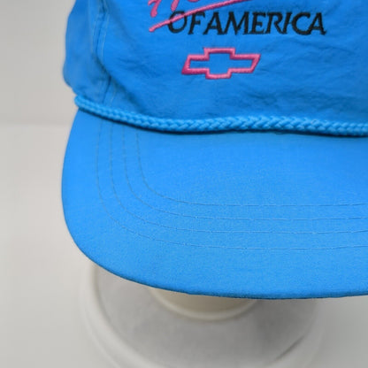 Vintage Chevrolet Snapback Trucker Hat Blue OSFA The Heartbeat of America