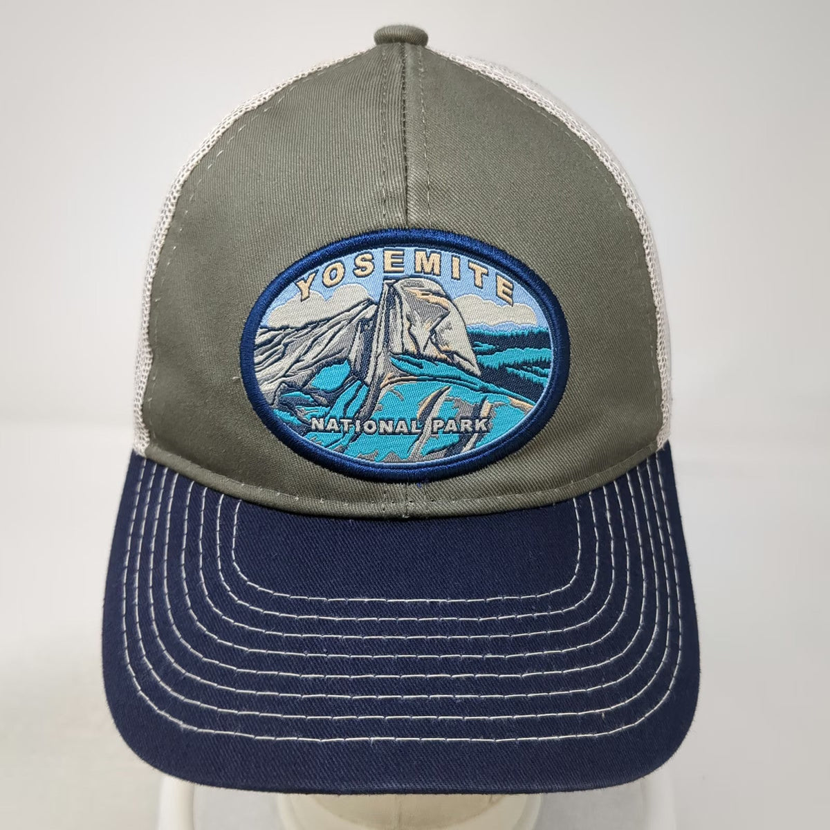 Trucker Hat Green Blue One Size Yosemite National Park Half Dome Mesh Back Hat
