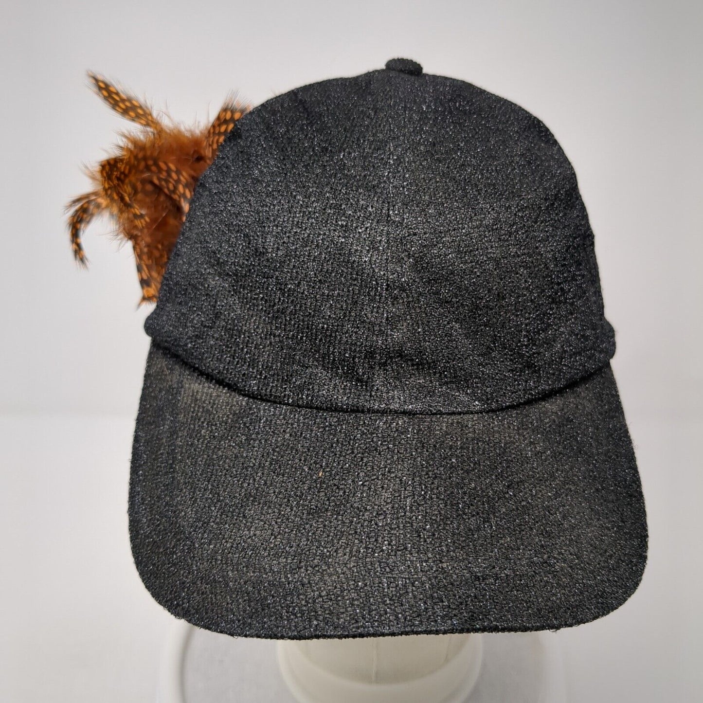 Something Special Strapback Hat Black One Size Adjustable Feather
