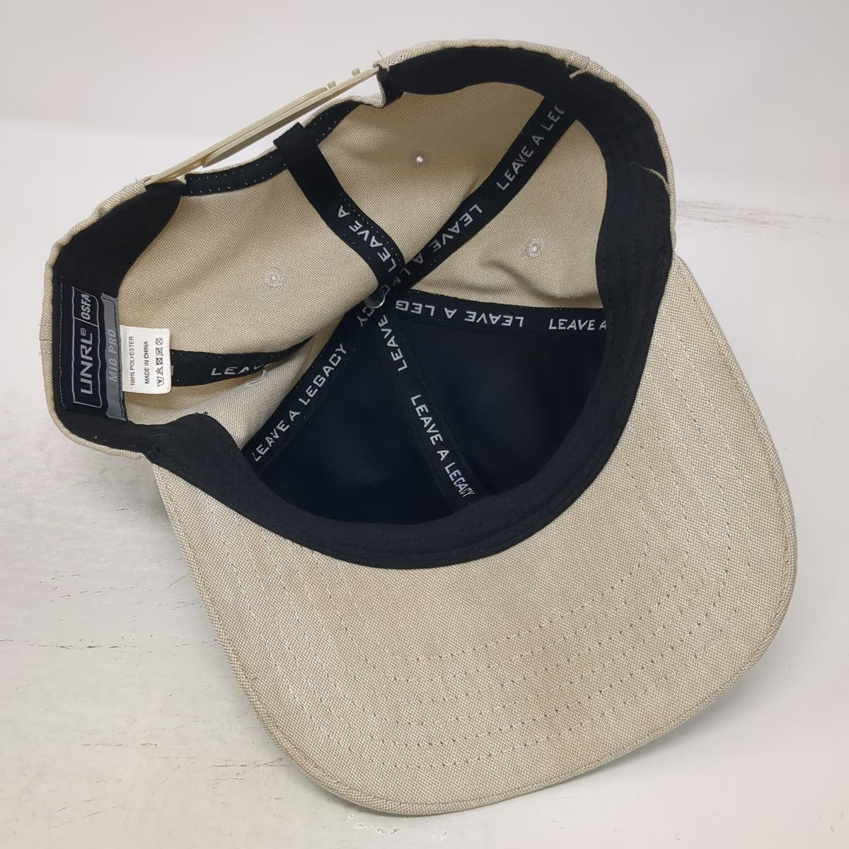UNRL Snapback Beige One Size Square Patch Polyester Mid Pro Supply Co Hat