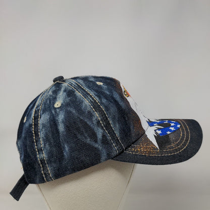 Eagle USA Slideback Hat Multicolor One Size Patriotic American Flag Denim
