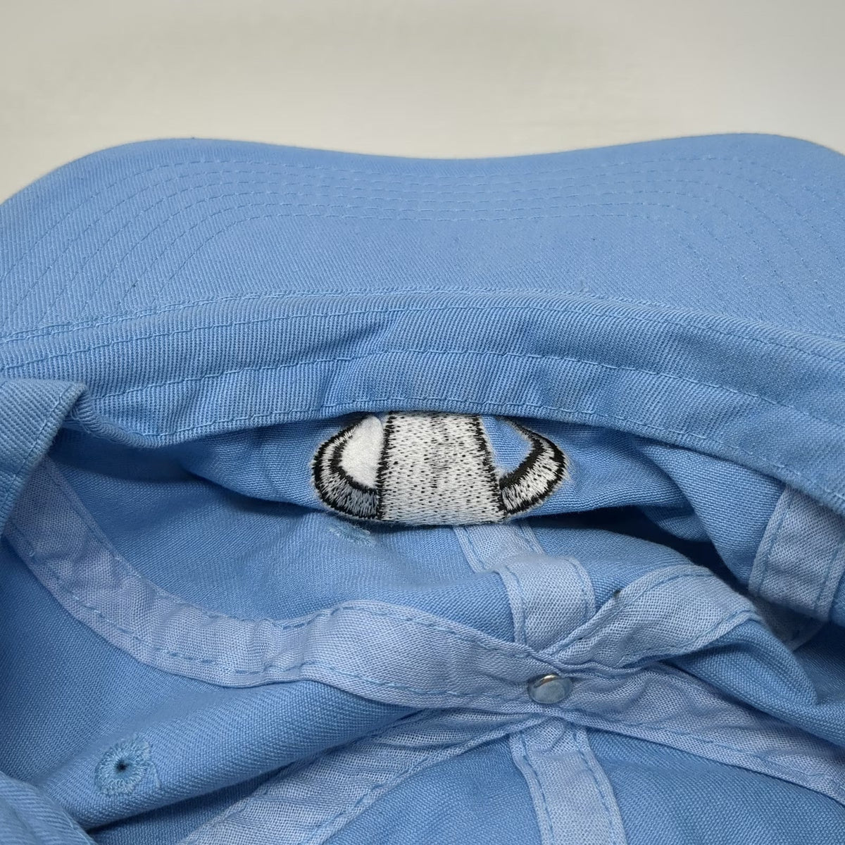 Knipe Land Baseball Cap Blue One Size Slideback Cotton Ram Horns Logo Curved Hat
