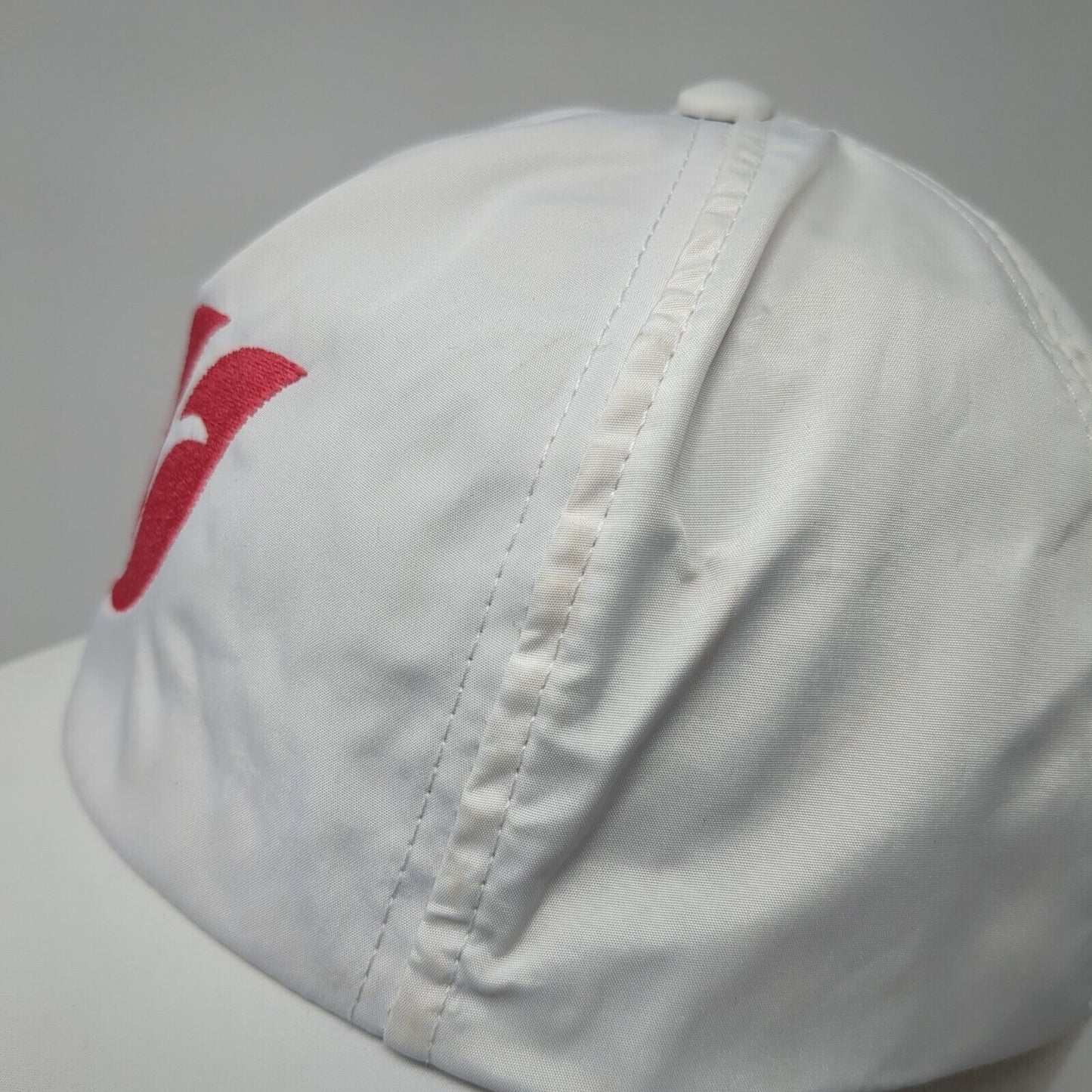 Farmasi Strapback Hat White One Size Adjustable Embroidered Vented Holes 6 Panel