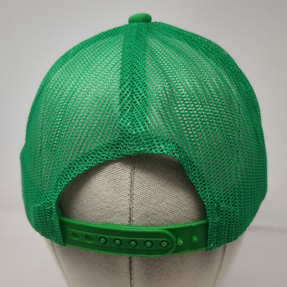 Cap America Green Trucker Hat One Size White Mesh Meatopia Snapback Rope