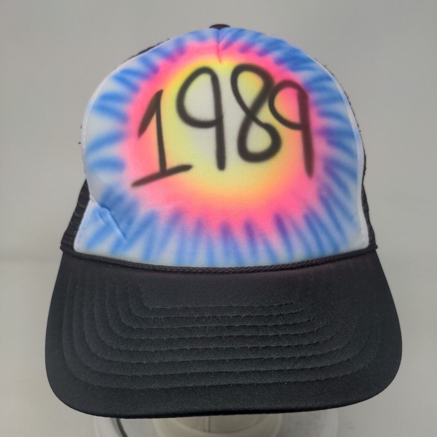 1989 Snapback Mesh Back Trucker Hat Multi One Size Tie Dye Nissin Cap