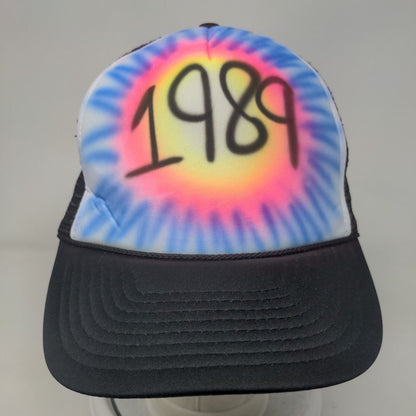 1989 Snapback Mesh Back Trucker Hat Multi One Size Tie Dye Nissin Cap