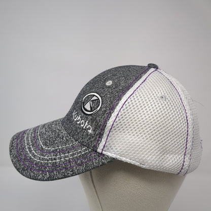 Kubota Strapback Hat Gray One Size Mesh Back Colorblock Fast Eddie