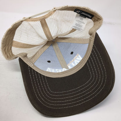 Invasion Brown Trucker Hat One Size Puerto Vallarta Mexico Mesh Snapback Stitch