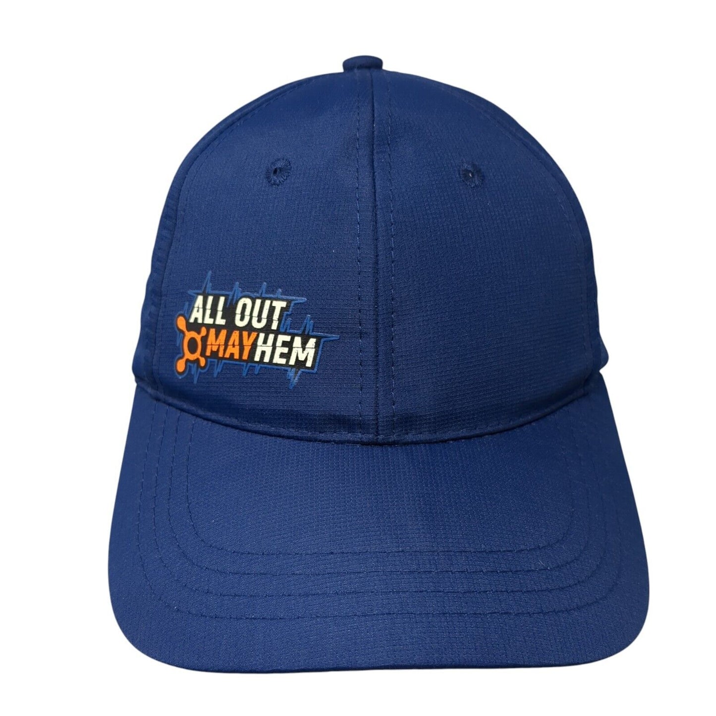 All Out Mayhem Strapback Hat Blue One Size Adjustable 6 Panel Polyester