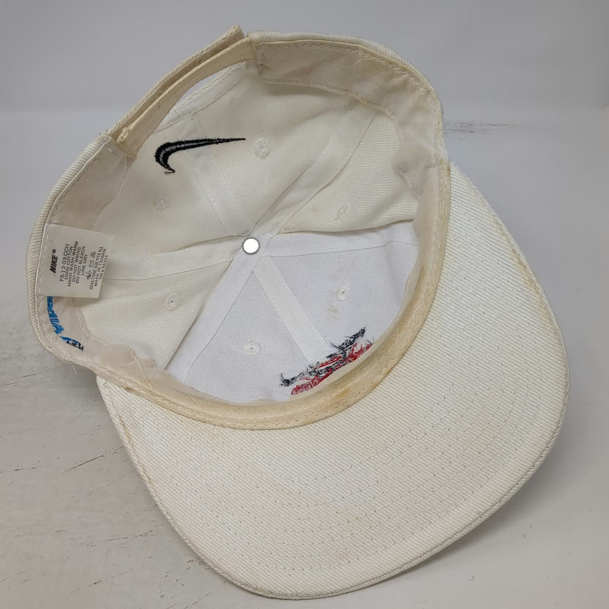 Nike Golf Baseball Cap White Boise Open Albertsons Swoosh Strapback Hat Vintage