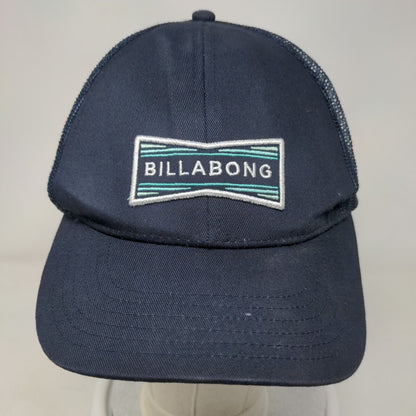 Billabong Snapback Trucker Hat Blue One Size Adjustable Embroidered Mesh Back
