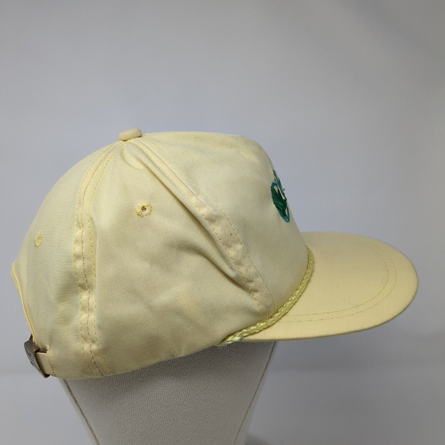 Class Slideback Rope Hat Yellow OSFA Adjustable Leather Strap K-Products
