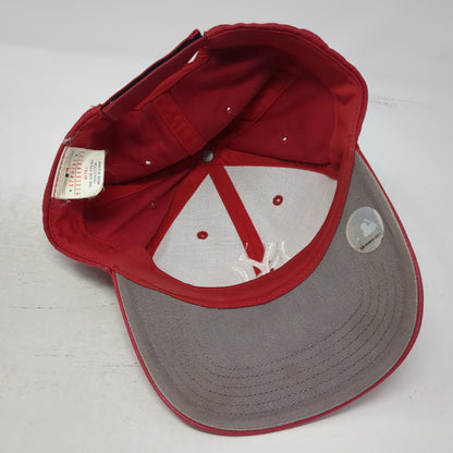 MLB New York Yankees Red Baseball Cap One Size Hat T.E.I. Strapback NY Gray Brim
