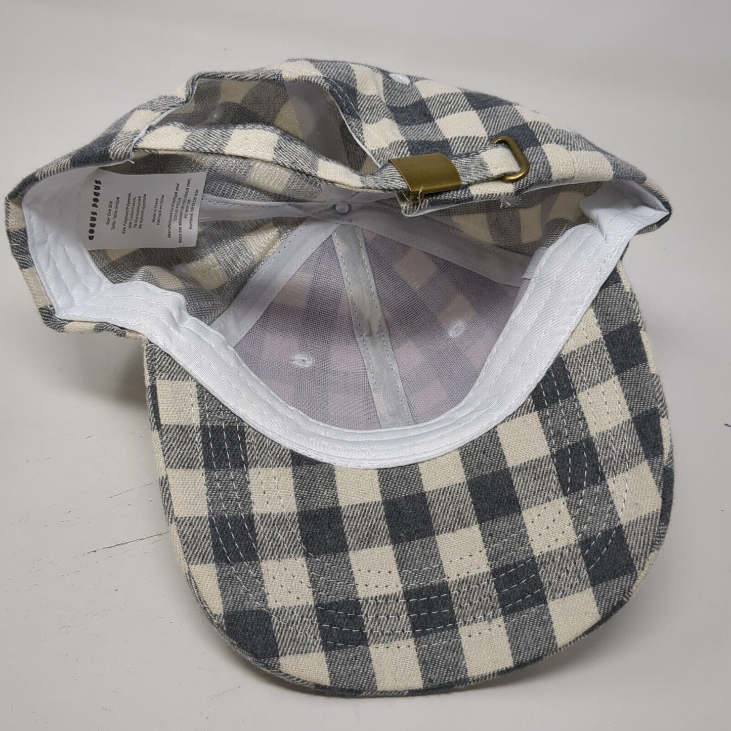 Cocus Pocus Slideback Hat Multicolor One Size Buffalo Plaid Check