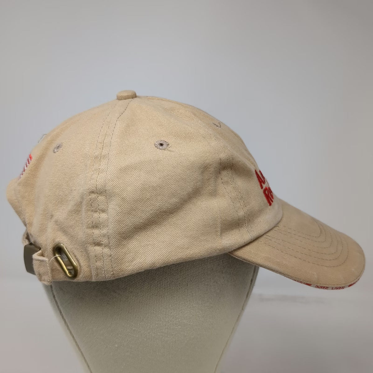OmniSource American Red Cross Baseball Cap Beige OSFM Flag Give Blood Cotton Hat