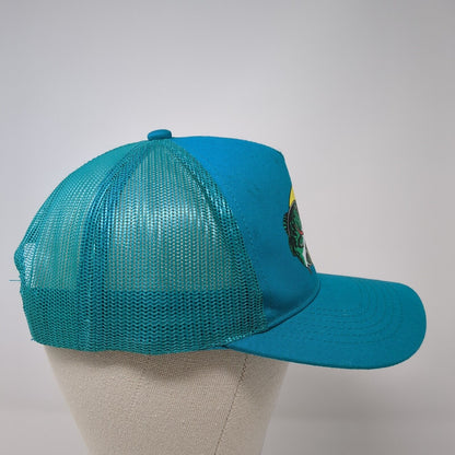 Bass Pro Shops Snapback Trucker Hat Blue OS Adjustable Mesh Back Gone Fishing