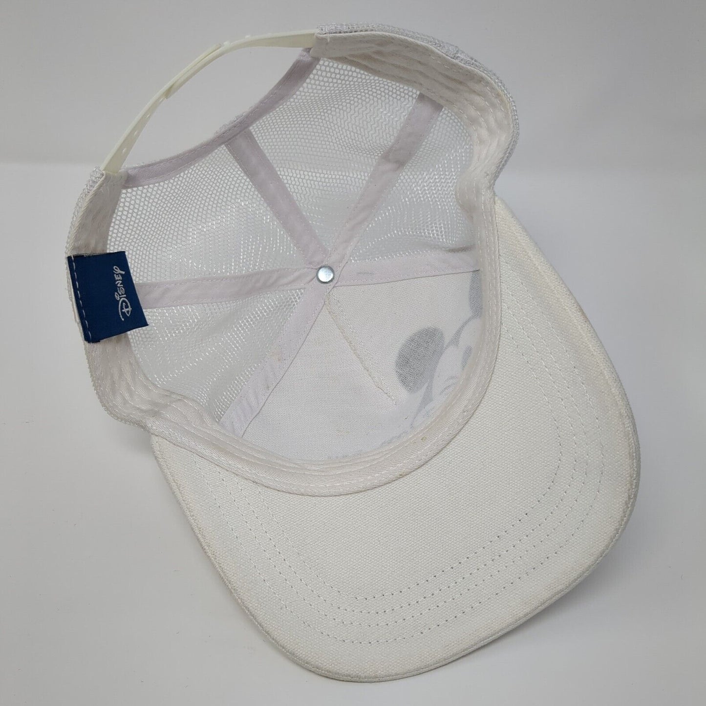 Mickey Mouse Snapback Trucker Hat White OSFA Mesh Back Disney