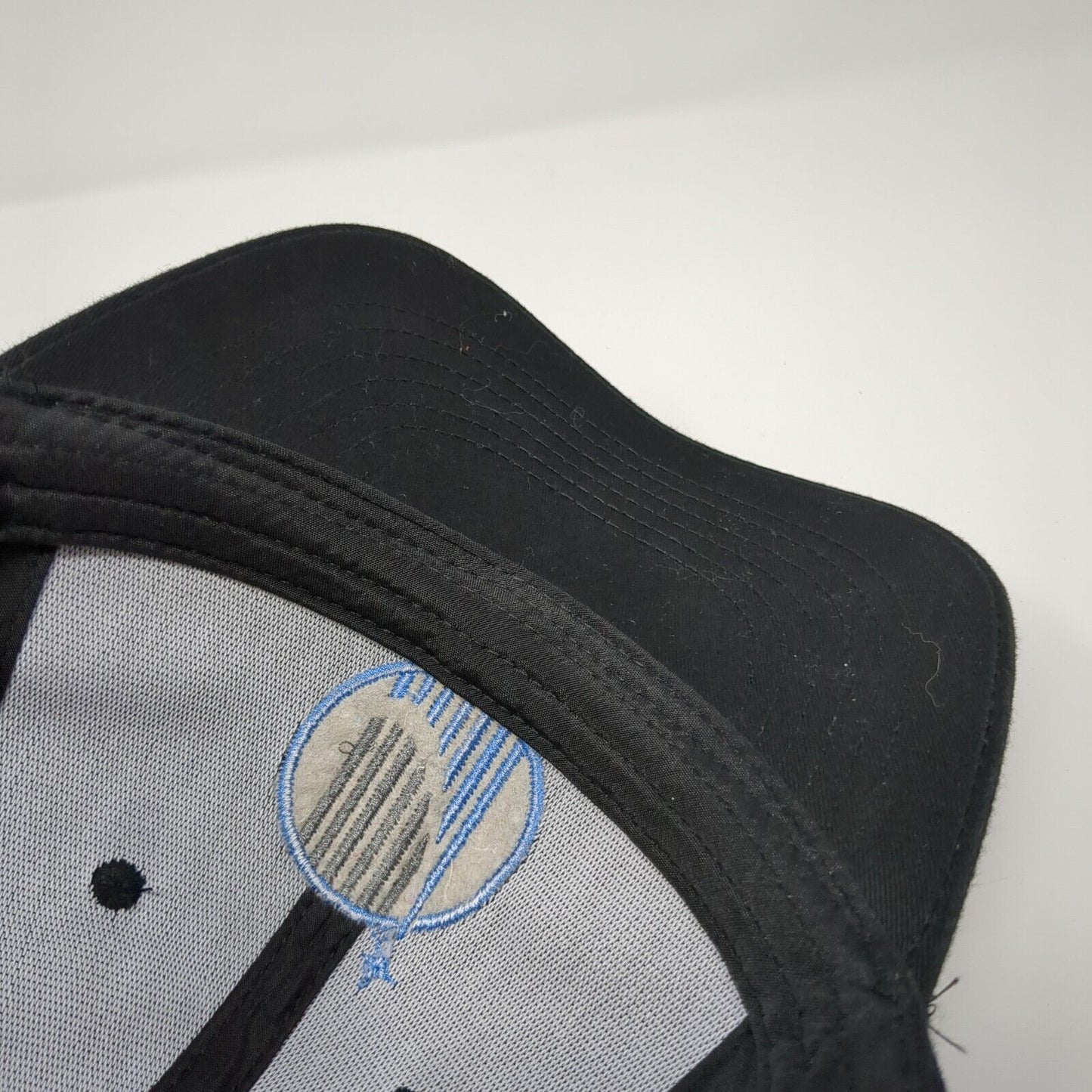 Unbranded Snapback Hat Black One Size Adjustable Embroidered 6 Panel Cotton