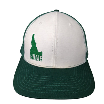 Home Idaho Snapback Trucker Hat Green One Size Adjustable Mesh Back Richardson