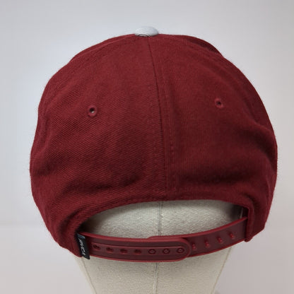 RVCA Snapback Hat Red One Size Adjustable Colorblock PM Tenore 6 Panel