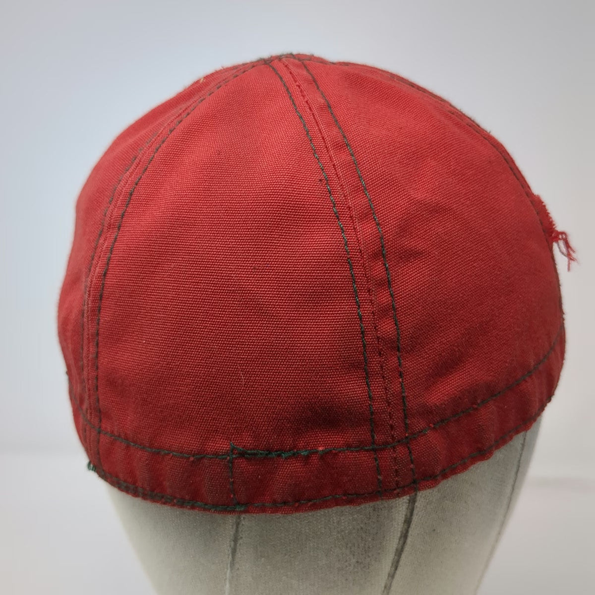 Landry Cap Baseball Cap Red 7 1/8 Fitted Contrast Stitch Green Underbrim Hat