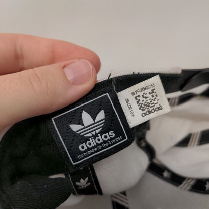 Adidas Snapback Hat White One Size Adjustable Embroidered Trefoil 6 Panel