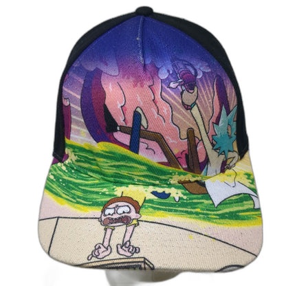 Bioworld 5 Panel Black One Size Snapback Rick and Morty Graphic Polyester Hat