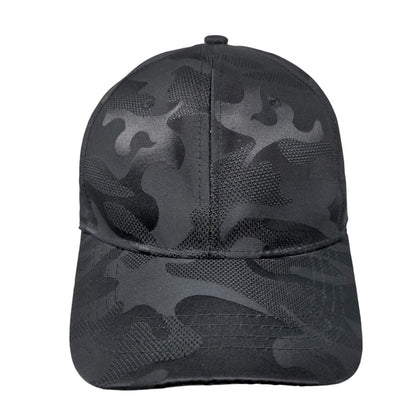 Unbranded Strapback Hat Black Camouflage One Size Adjustable 6 Panel
